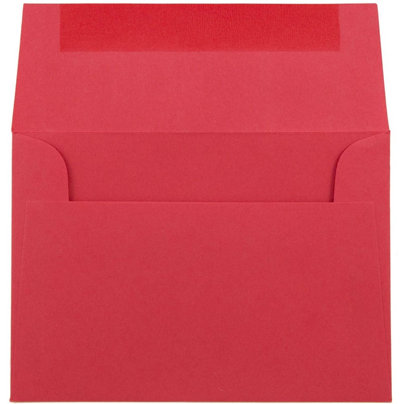 JAM Paper أظرف دعوات ملونة من JAM PAPER 4Bar A1 - 3 5/8 x 5 1/8 - معاد تدويرها باللون الأحمر - 50/عبوة - Image 2